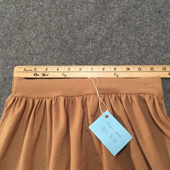 Skirt Girls XL 14/16 Maxi Camel Brown Straight Pencil Cotton Mom and Pop's Kids - Picture 7 of 9